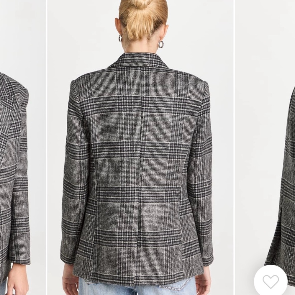Something Navy Brushed Plaid Blazer - image 2